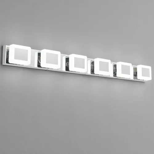 Vista 8 de 6 luces LED de baño sobre espejo negro acrílico moderno luces de tocador regulables luz de pared baño tocador accesorios