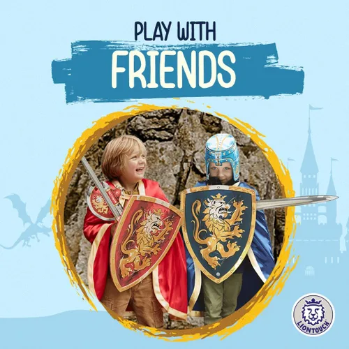 Vista 5 de Liontouch - Hacha de batalla para niños - Arma de juguete de espuma, azul