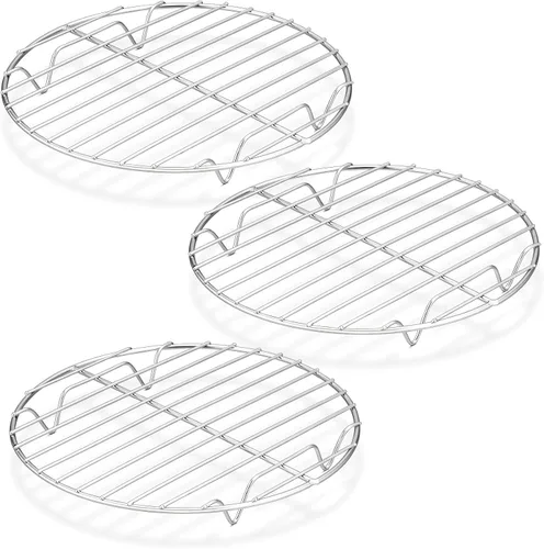 Vista 11 de P&P CHEF Estante de cocina redondo, rejilla de enfriamiento para vapor, 7.5 Negro