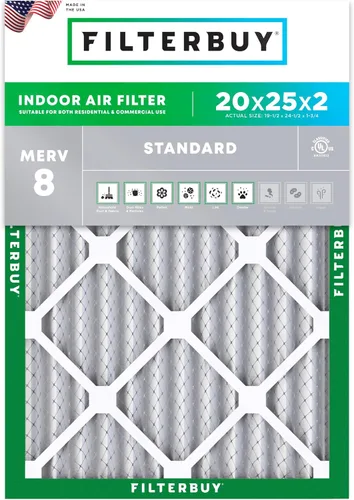 Vista 25 de Filterbuy - Filtro de aire MERV 8 de 8x14x1, defensa esencial contra el polvo y las alergias (1 unidad), filtros plisados electrostáticos