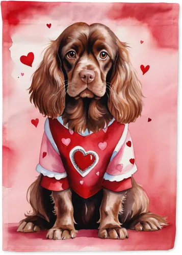 Vista 40 de Caroline's Treasures DAC5252GF Affenpinscher - Bandera de jardín con texto en inglés "My Valentine", bandera decorativa para patio exterior, patio