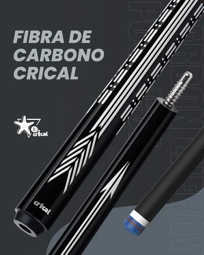 Vista 9 de CRICAL Carbon Fiber Pool Cue Stick, Pro Taper Shaft Low Deflection