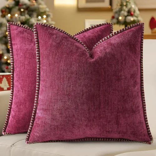 Vista 11 de decorUhome Juego de 2 fundas de almohada de felpilla suave y acogedora de otoño de 12 x 12 pulgadas, fundas decorativas modernas de terciopelo Aqua