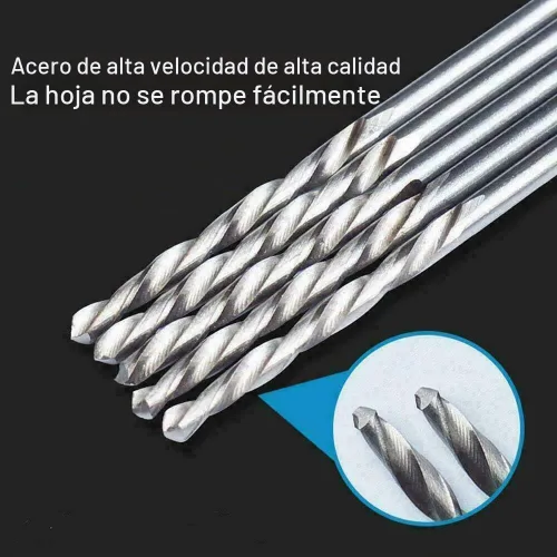 Vista 4 de 20 piezas de 0.020 in HSS Micro Twist Broca de acero de alta velocidad para madera, plástico, metal blando