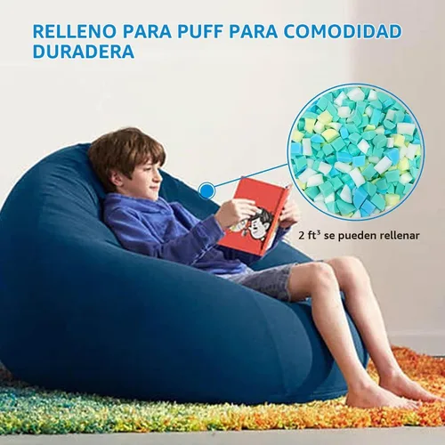 Vista 9 de Relleno de espuma viscoelástica triturada de 5 libras para relleno de puf, cojín de silla de almohada, cama para perro, recambio de manualidades
