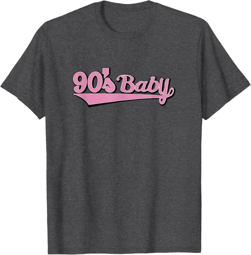 Vista 30 de 90s Baby Nostalgia Camiseta retro rosa con diseño estético, Blanco