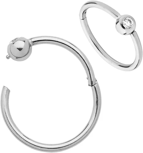 Vista 21 de 365 Sleepers Anillo de titanio de 18G de 0.236 a 0.394 pulgadas, con bisagras, segmento BCR, hélice, tragus, septum, nariz, labio, arete de aro
