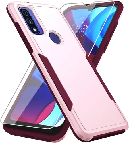 Vista 9 de Funda protectora resistente a prueba de golpes para Moto G Play 2023, Moto G Pure/Moto G Power 2022, con protector de pantalla, prueba de caídas