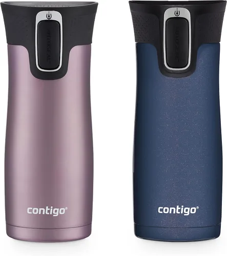 Vista 14 de Contigo AUTOSEAL West Loop - Taza de viaje de acero inoxidable aislada al vacío con tapa fácil de limpiar, 12 onzas, arándano