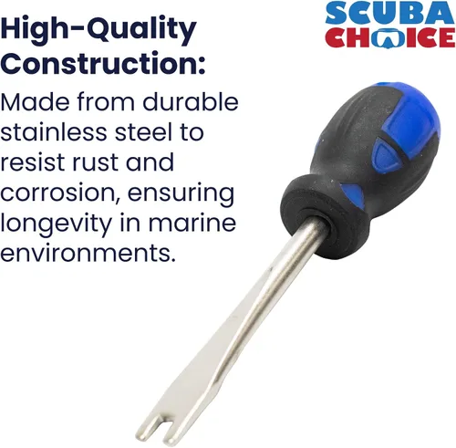 Vista 5 de Scuba Choice Herramienta de volante de válvula: llave de acero inoxidable resistente para mantenimiento de tanques de buceo, servicio de regulador