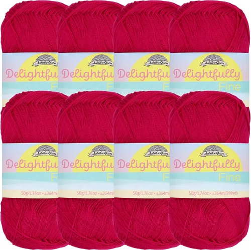 Vista 78 de JubileeYarn - Ovillo de hilo deliciosamente fino, 1.76 oz/madeja de rayón de bambú, color rosa polvo, 4 madejas