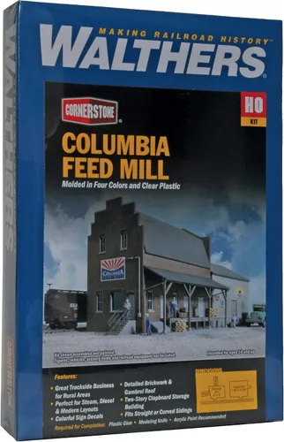 Vista 6 de Walthers, Inc. Columbia Kit de molino de alimentación, 7-1/4 X 5-5/8 x 5-1/2" 18.4 X 5.6 x 5.5 in