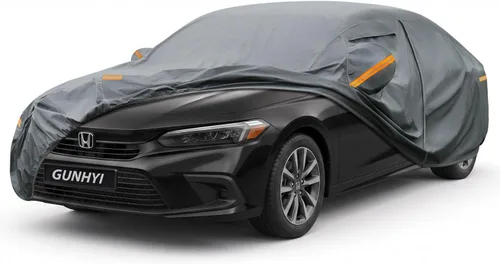 Vista 10 de GUNHYI Funda de coche de 16 capas para automóvil deportivo Coupe pequeño impermeable para todo tipo de clima, ajuste universal Mazda Miata/MX-5, BMW