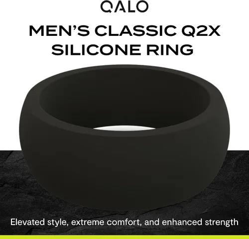 Vista 41 de QALO - Colección de anillos de silicona clásicos para hombre