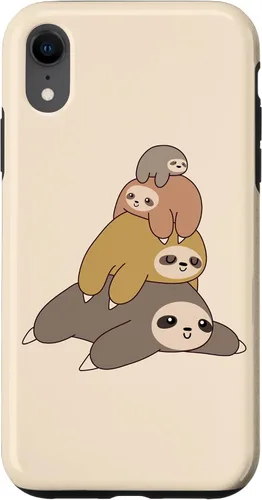 Vista 25 de Sloth Stack Cartoon Graphic Design Cute Doodle Phone Case for iPhone 17