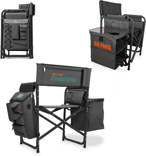 Vista 51 de PICNIC TIME NFL NFL Fusion - Silla de campamento unisex para adultos, con mesa auxiliar y enfriador suave, silla de playa para adultos, silla