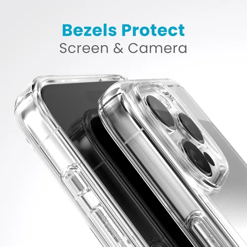 Vista 6 de Speck Funda transparente para iPhone 15 Pro Max, delgada, protección contra caídas, resistente a los arañazos, no se amarillea, funda para teléfono