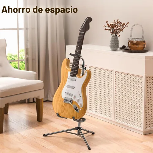 Vista 3 de New Bee Paquete de 2 soportes para guitarra, soporte de guitarra plegable