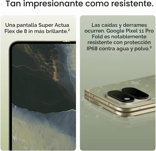 Vista 3 de Google Pixel 11 Pro Fold - Teléfono inteligente desbloqueado, Géminis - 1 Android, Inteligencia Gemini, batería de más de 24 horas, Pixel HiLight