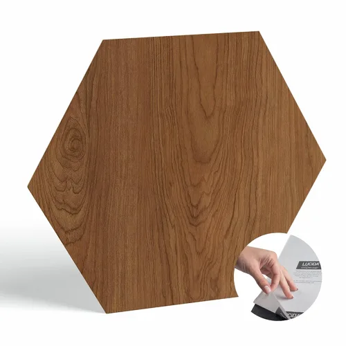 Vista 8 de BaseCore HEX Suelo de Vinilo Hexagonal Mármol Negro 5.75" DIY Autoadhesivo con Textura Azulejo de Piso Moderno Peel & Stick Azulejo de Muestra
