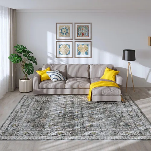 Vista 157 de Rugcomf Alfombra de Entrada de 2'x3' - Patrón Paisley, Tapete para Puerta de Entrada Interior, Floral Vintage, Lavable a Máquina, Alfombra