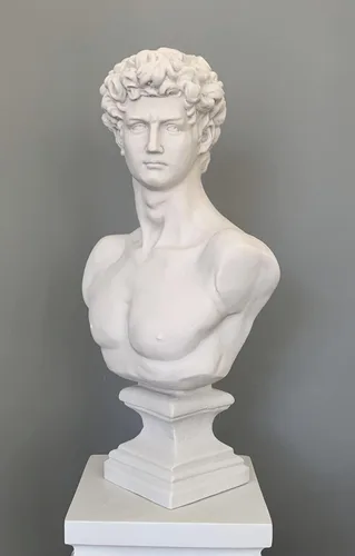 Vista 2 de Generic Enorme David Statue, 22 Pulgadas 55 Cm, Blanco, Plástico, Independiente, Clásico, Religioso, Hecho A Mano, Boda, Aniversario