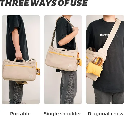 Vista 6 de ONECUTE Mochila para mascotas suave y cómoda y mochila de negocios con fuerte soporte - Ideal para negocios, viajes y salidas con perros pequeños