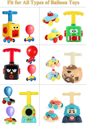 Vista 5 de Juego de 100 globos de repuesto para lanzador de coche alimentado por globo