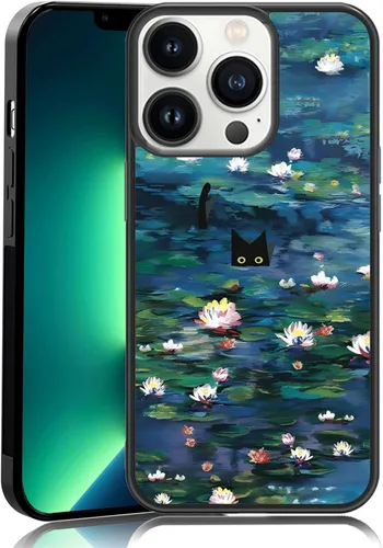 Vista 73 de Elegante funda de teléfono con diseño de gato Marie compatible con iPhone 11, funda de encaje dorado para iPhone, a prueba de golpes, rosa fucsia
