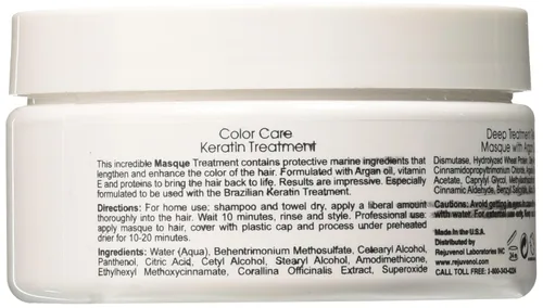 Vista 2 de Rejuvenol Color Care máscara de tratamiento de queratina para unisex, 8 onzas
