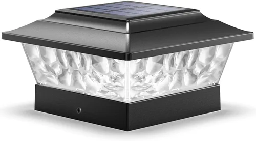 Vista 12 de SIEDiNLAR - Luces solares para poste para exteriores, 4 modos, paquete de 6 Blanco
