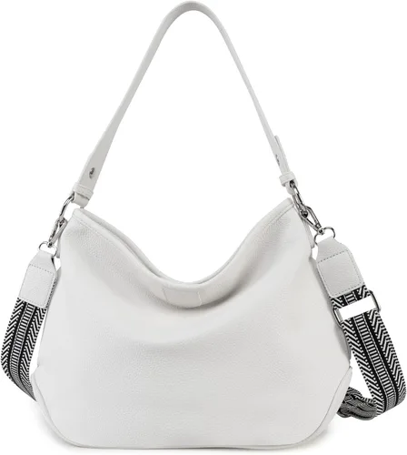 Vista 11 de Medium Women Shoulder Bag Casual Hobo Purses Daily Handbag for Everyday Use *Negro sólido