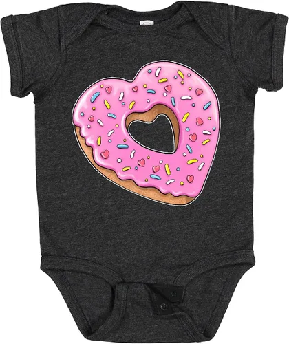 Vista 22 de inktastic Body de bebé con forma de corazón con glaseado rosa y chispas