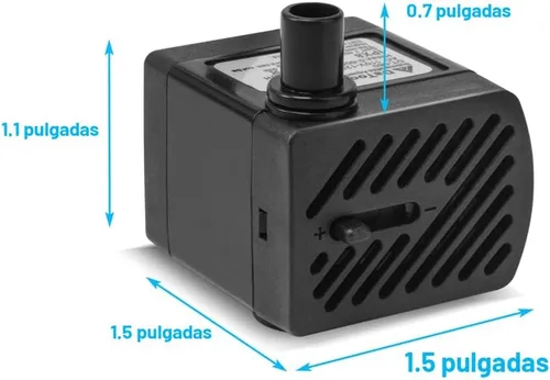 Vista 2 de DaToo 50 gal/hr 3W Bomba de agua sumergible pequeña Bomba de fuente mini ultra silenciosa para acuario, tanque de peces, estanque, estatua, cultivos