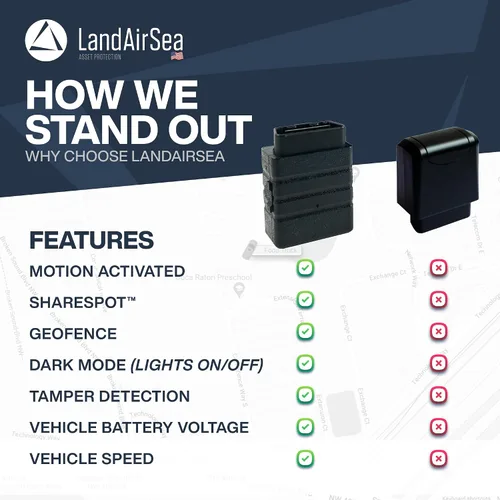 Vista 4 de LandAirSea Sync GPS Tracker - 8.95 por mes. Cobertura global completa. Seguimiento en tiempo real 4G LTE para vehículos, activos, flotas y ancianos.