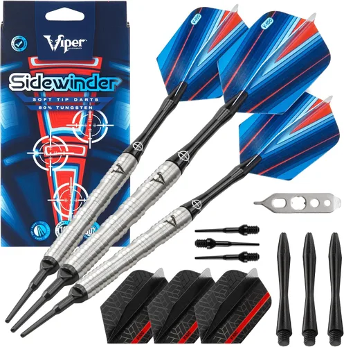 Vista 14 de Viper Sidewinder 80% tungsteno Dardos de punta suave, 18 gramos