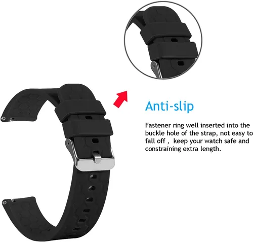 Vista 3 de 6 unidades de correas compatibles con Garmin Approach S10/S20/S60/S5/S6/Forerunner 255 265 965 955/Venu 3 2/Vivoactive 4 anillos de sujeción