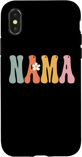 Vista 4 de iPhone 15 NAMA Retro Groovy Print Mom Cute Mother's Day Funny Grandma Case