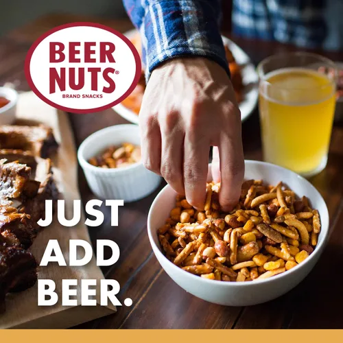 Vista 4 de BEER NUTS Mezcla de barra original, hecha con cacahuetes de piel roja