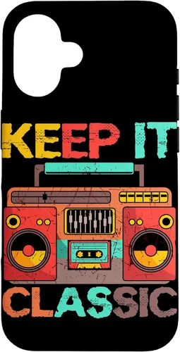 Vista 32 de Keep It Classic Radio 80s 90s Retro Vintage Cassette Player Funda para iPhone 17