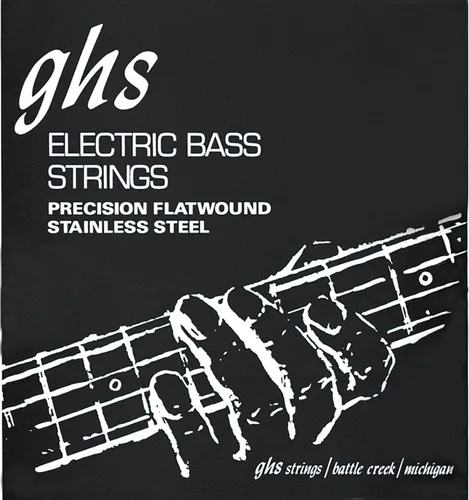 Vista 5 de GHS Strings, Bajos de precisión de 5 cuerdas, de acero inoxidable, bobinado de 37.25 pulgadas, mediano (45-126) (M3050-5)