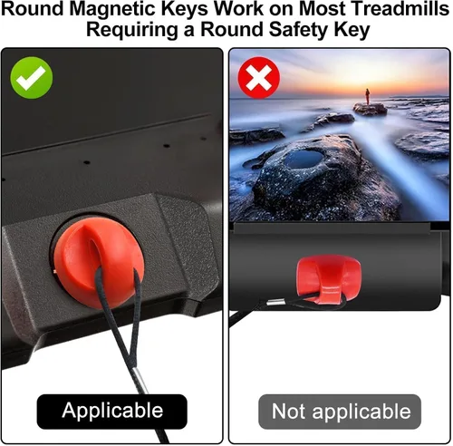 Vista 7 de Treadmill Magnet Safety Key with Clip, Universal Treadmill Emergency Stop Key Replacement for All NordicTrack, Proform, Image, Weslo, Reebok, Epic