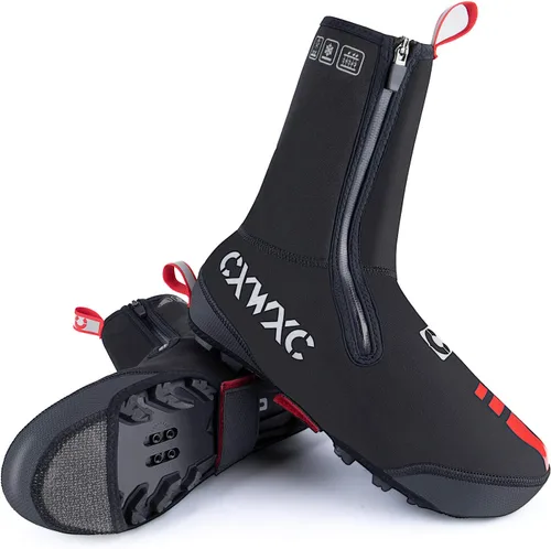 Vista 10 de CXWXC Cycling Shoe Covers Neoprene Waterproof,Winter Thermal Warm Full Bicycle Overshoes for Men Women,Road Mountain Bike Booties