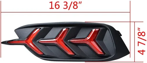 Vista 8 de Astra Depot Reflector de parachoques trasero, señal de giro secuencial, luz LED de flecha compatible con Honda Civic Sedan 2016-2021 de 10ª