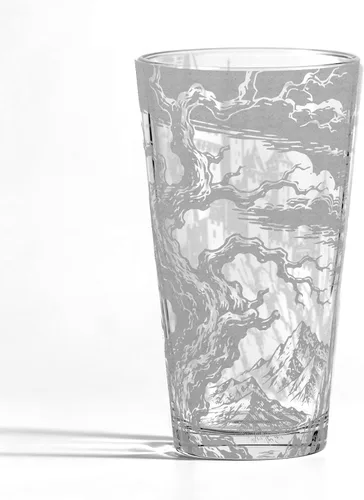 Vista 7 de Dracula's Castle - Vaso de cerveza grabado, 16 onzas, regalo de vaso de cerveza de vampiro