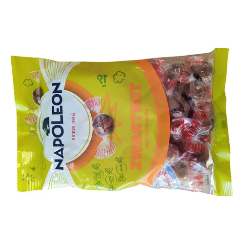 Vista 2 de Napoleon Caramelos Napoleon Black & White Balls Napoleon Salmiak Bolsa de 7.93 onzas Importado de Holanda