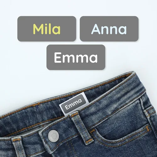 Vista 9 de TeddyLabels - Etiquetas para ropa para hogar de ancianos (60) – Etiquetas adhesivas con nombre para ropa y artículos personales. Etiquetas