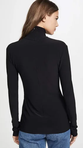 Vista 3 de Norma Kamali Women's Slim Fit Long Sleeve Turtle Top
