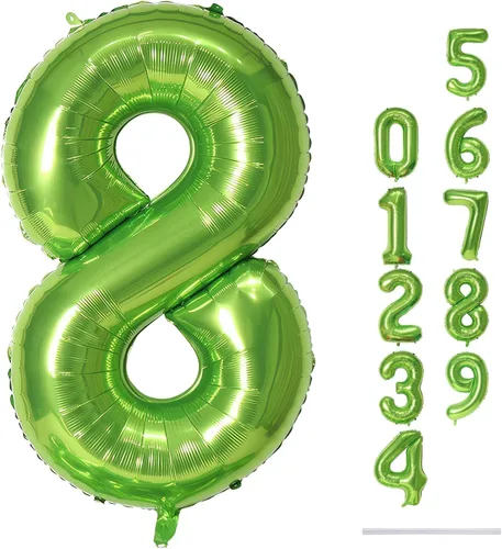 Vista 22 de Globo negro del número 0 para niñas y niños, 40 pulgadas, grande, número 0-9, de papel de aluminio, de Mylar para helio, juego de globos digitales