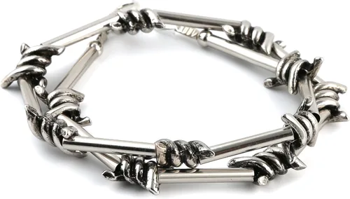 Vista 3 de Collar de alambre de púas para hombre de aleación de acero, punk, gótico, 20 pulgadas de HZMAN